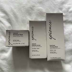 Epionce Skincare Set - Intense Recharge Mask, Defense Serum, Firming Mask